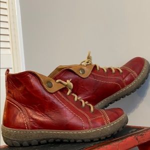 V-Italia Kiki Red Water resistant Ankle Boot